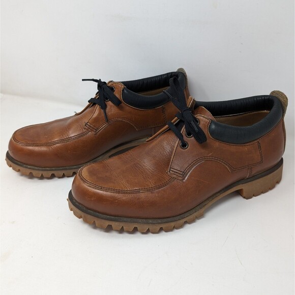 Vintage Red Wing Shoes Brown Leather Oxford Men\'s Sz 8.5 Vibram Sole Made In USA
